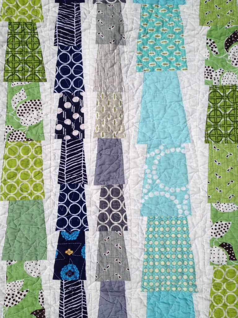 Blue Green Glam Garlands Quilt 3