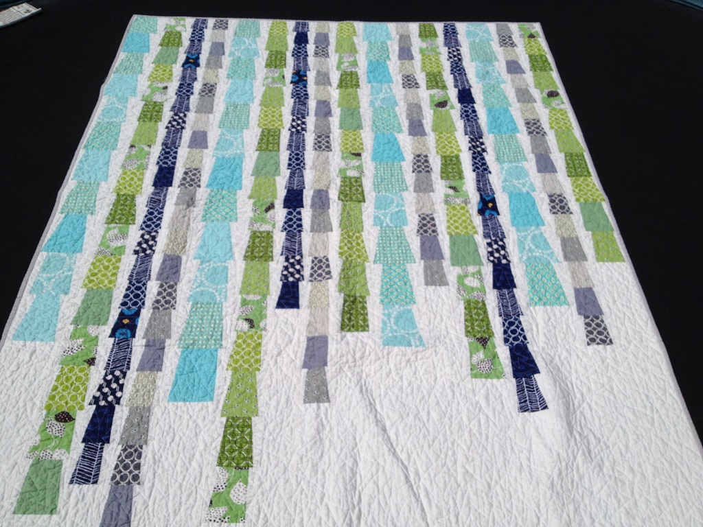 Blue Green Glam Garlands Quilt