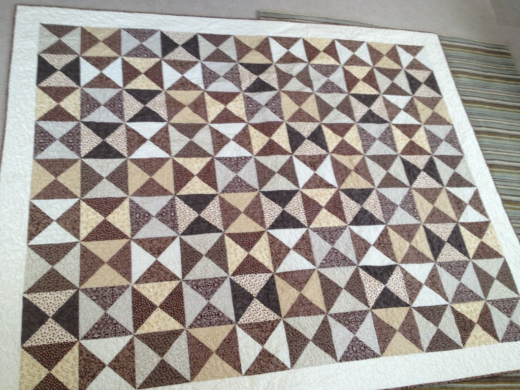 Chocolate and Caramel Hourglass Quilt