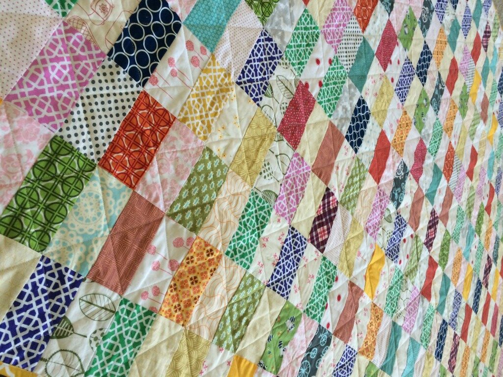 Half Square Rectangle Checker Board Quilt 2