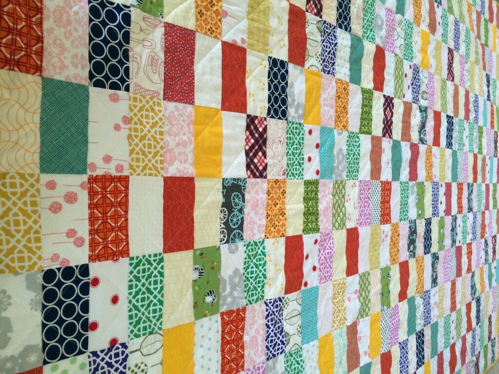 Half Square Rectangle Checker Board Quilt 5