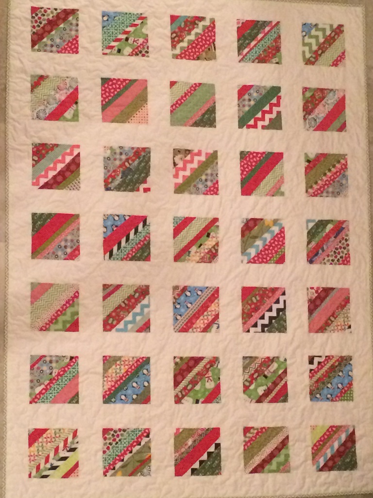 Scrappy String Christmas Quilt 2