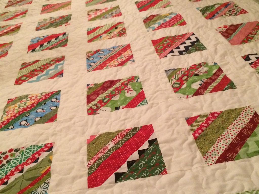 Scrappy String Christmas Quilt 3
