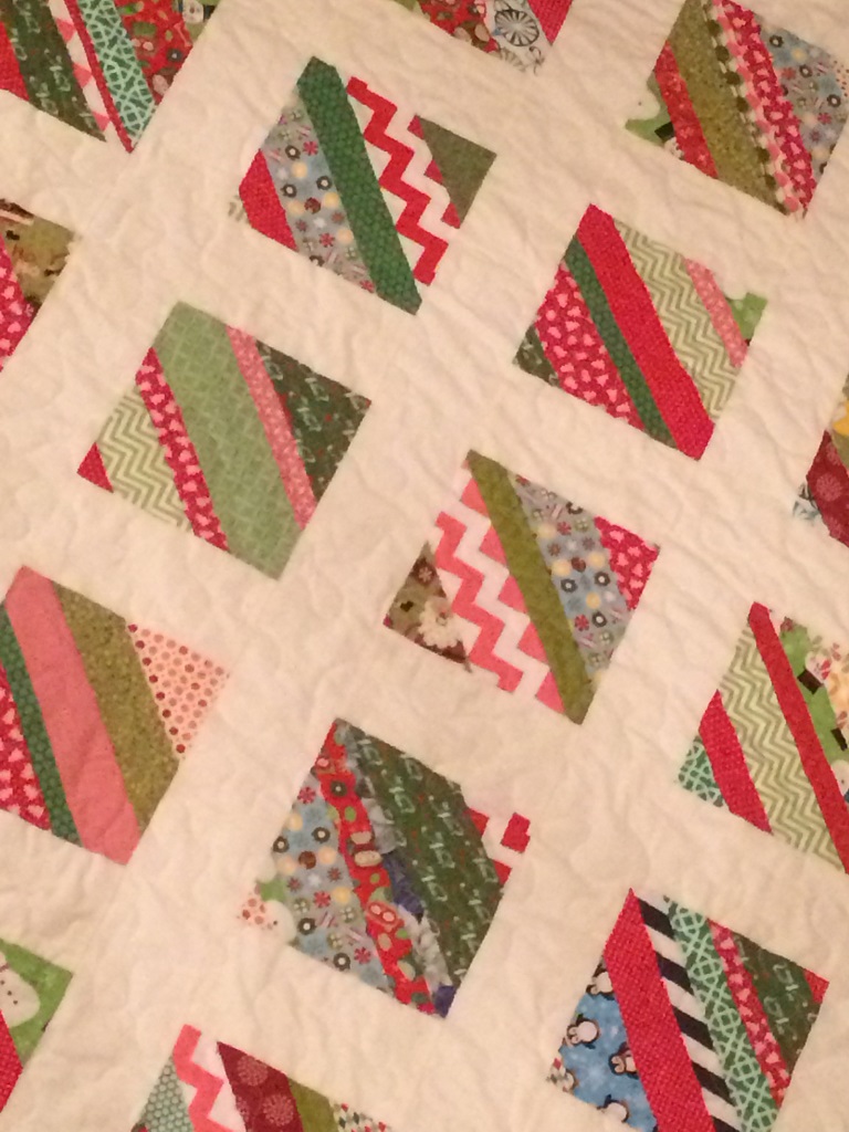 Scrappy String Christmas Quilt