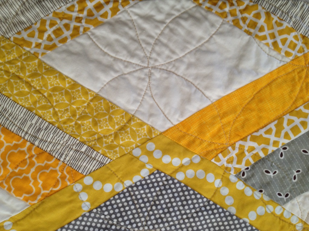 Yellow and Gray Fire Drill Quilt 10