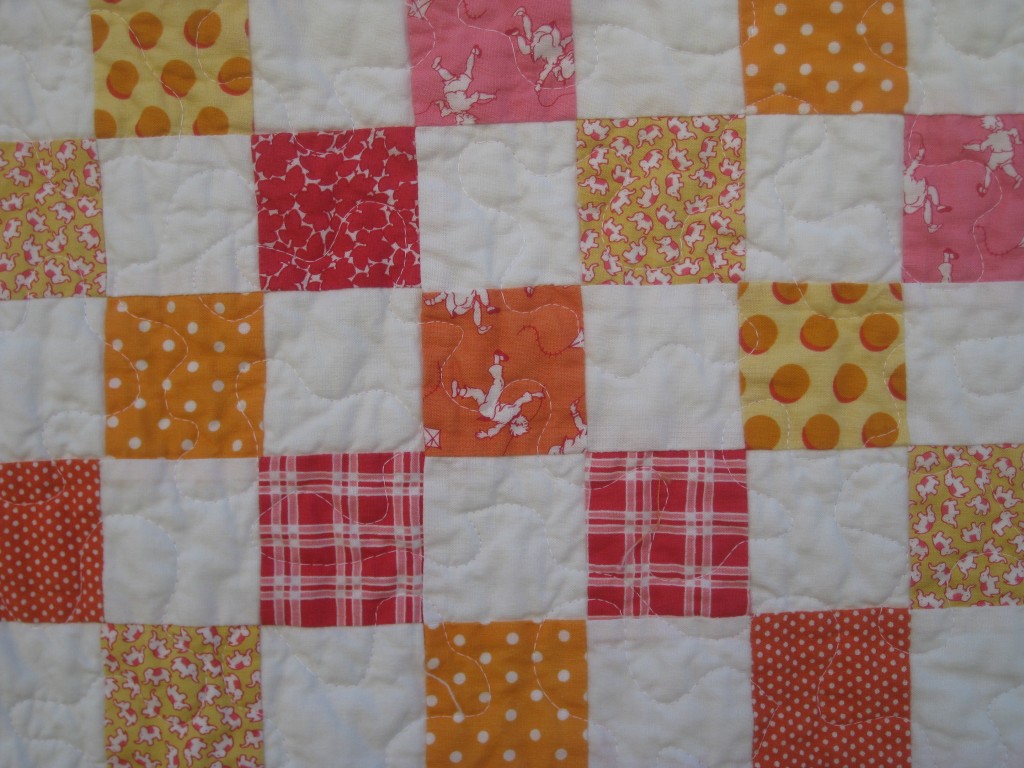 dolly dresses postage stamp quilt 5